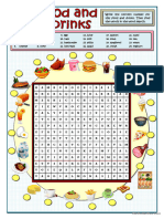 Food and Drinks Wordsearch