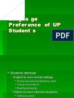 Language Preference of UP Students