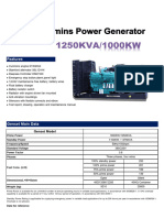 1250kva Cummins Brochure-50hz