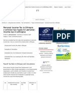 Personal Income Tax in Ethiopia