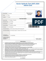 Xat Admit Card