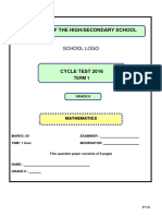 Grade 8 Cycle Test