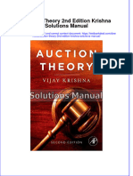 Full Auction Theory 2Nd Edition Krishna Solutions Manual Online PDF All Chapter