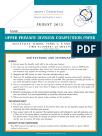 2012 AMC Upper Primary Years 5 and 6 Questions Australian Mathematics Competition