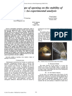 Effect of Shape of Opening On The Stability of Caverns: An Experimental Analysis