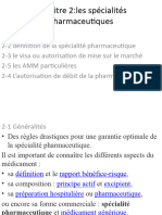 Chapitre 2 Specialité Pharmaceutique