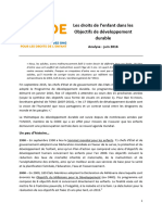 Analyse Les Droits de Lenfant Dans Les Objectifs de Developpement Durable