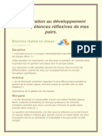 Collaboration Au Développement Des Compétences Réflexives de Mes Pairs