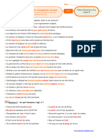 Fiche 13 Les Homophones Lexicaux Correction