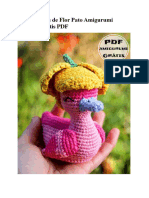 Com Chapeu de Flor Pato Amigurumi