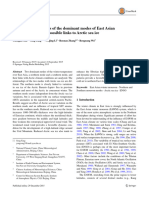 Interannual Variations of The Dominant Modes of East Asian Winter Monsoon and Possible Links To Arctic Sea Ice