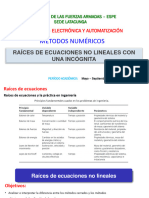 1 - Raíces de Ecuaciones No Lineales