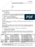 Fiche 14C - La Voix Active Et La Voix Passive