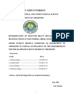 Mizan Tepi Unversity: Advisor: Abebe Desalegn (M.SC in Analytical Chemistry)