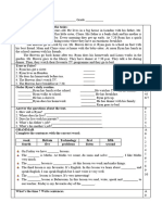 Clasa 5 Test Sem I