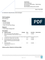 Chief Complaints: Sl. Medicine Name Dosage Freq. Duration Instructions