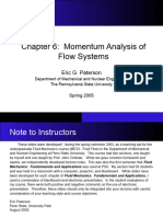 Momentum Analysis of Flow System