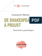 De Shakespeare Proust Tudes Litt Raires Psychanalytiques