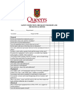 Mechanical Room Safety Inspection Checklist