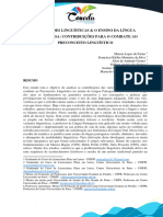 Variedades Linguísticas o Ensino Da Língua Portuguesa Contribuições para o Combate Ao Preconceito Linguístico