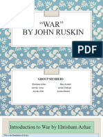 War by Ruskin. Group 5