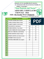 Notas Primer Simulacro 4to Grado