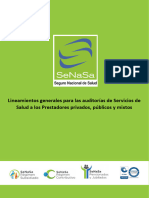 Lineamientos Generales para Las Auditorías de Servicios de Salud A Los Prestadores Privados Públicos y Mixtos)