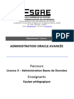 Administration Oracle Avancée