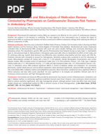 Systematic Review and Meta-Analysis of Medication Reviews Cardiovascular Deseases