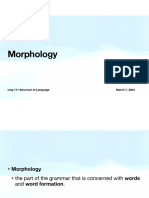 Morphology 1 Lecture Slides