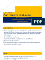 Plan Maestro Ejercicio A