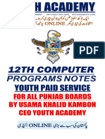 12th CS Imp Program Notes by Youth Academy