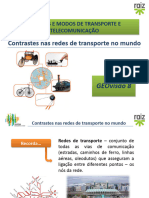 Contrastes Nas Redes de Transportes A Nível Mundial