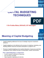 Capital Budgeting Techniques - DR Prabha