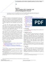 ASTM E 1114 2020 - Determining The Size of Iridium-192, Cobalt-60, and Selenium-75 Industrial Radiographic Sources