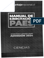 Manual de Ejercitacion Paes Admision 2024 Ciencias