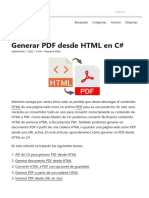 Generar PDF Desde HTML en C# - HTML A PDF C#