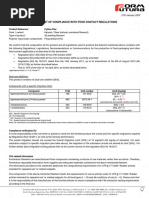 Statement of Compliance With Food Contact Regulations - Python Flex