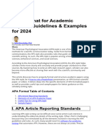 APA Format As of 2024