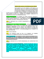 Audiencia de Divorcio Por Causal de Separacion de Hecho