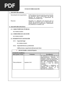 Primera Ficha de Homologación CARRETERAS RURALES ET