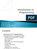 Introduction To Programming