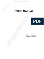 Janome HF2022 Sewing Machine Service Manual