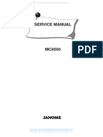 Janome MC9500 Sewing Machine Service Manual