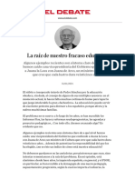 Andrés Amorós - La Raíz de Nuestro Fracaso Educativo