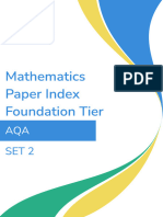 AQA Set 2 Foundation Paper Index