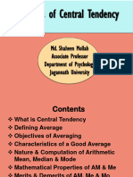 Measures of Central Tendency - BMRC