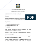 Indicaciones y Orientaciones para Realizar Mi Proyecto de Vida