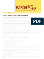 Funny Tongue Twisters (A - Z)