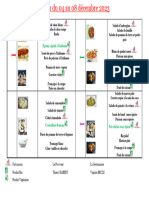 Menu Du 04 Au 08 Décembre 2023